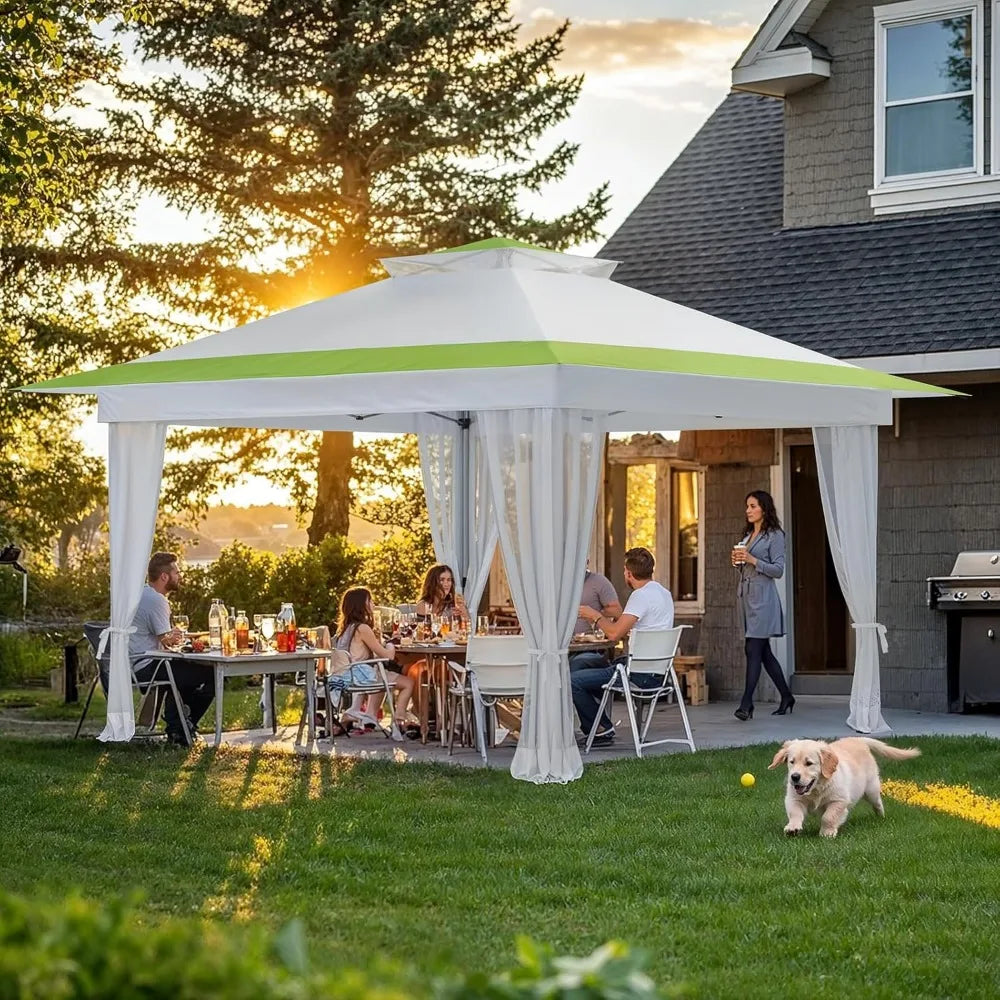 Amada Pop Up Gazebo Outdoor Canopy Tent with Mosquito Netting
