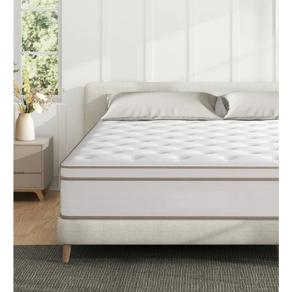 Ljustra 10 Inch Full Hybrid Mattress Memory Foam Pocket Spring Pain Relief