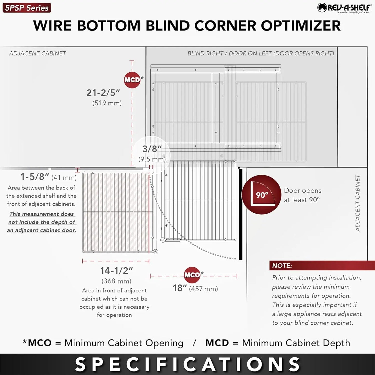 Tier Pullout Shelf Storage Organizer for Blind Corner Cabinets 18 Inch