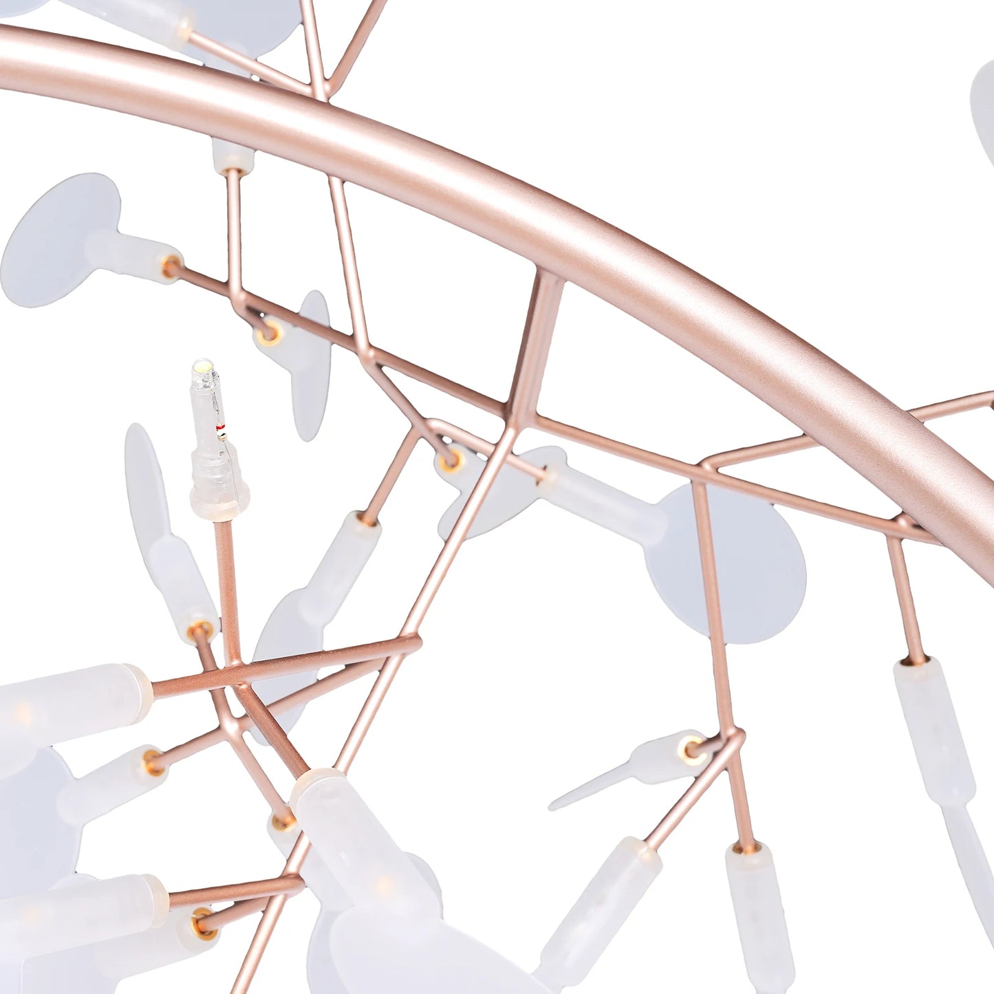 Modern Ceiling Chandelier 40W LED Light Rose Gold for Dining Living Room