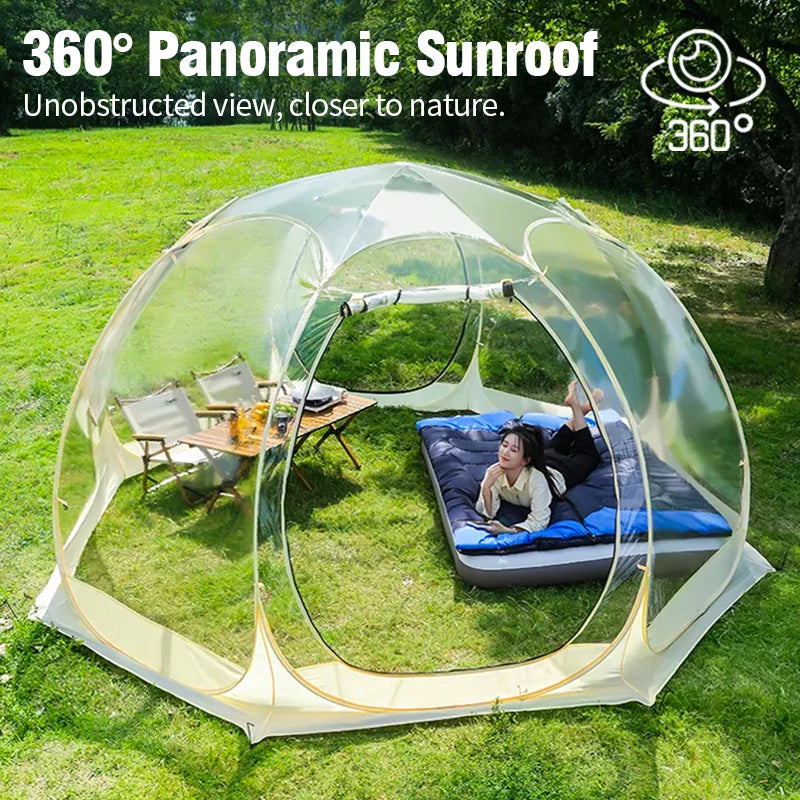 Outdoor Dome Starry Sky Tent 4-8 Person Quick Setup Camping Tent