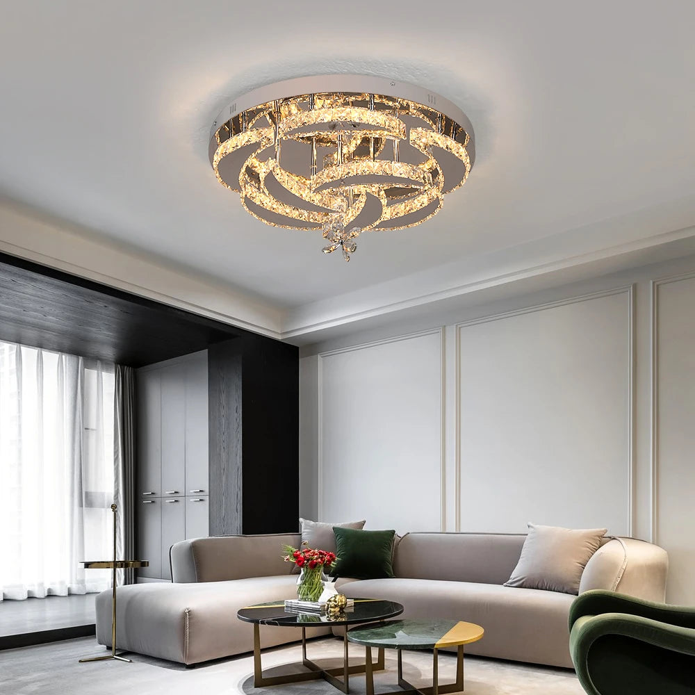 Luxury K9 Crystal Chandelier Modern Ceiling Lamp Pendant Light Decor