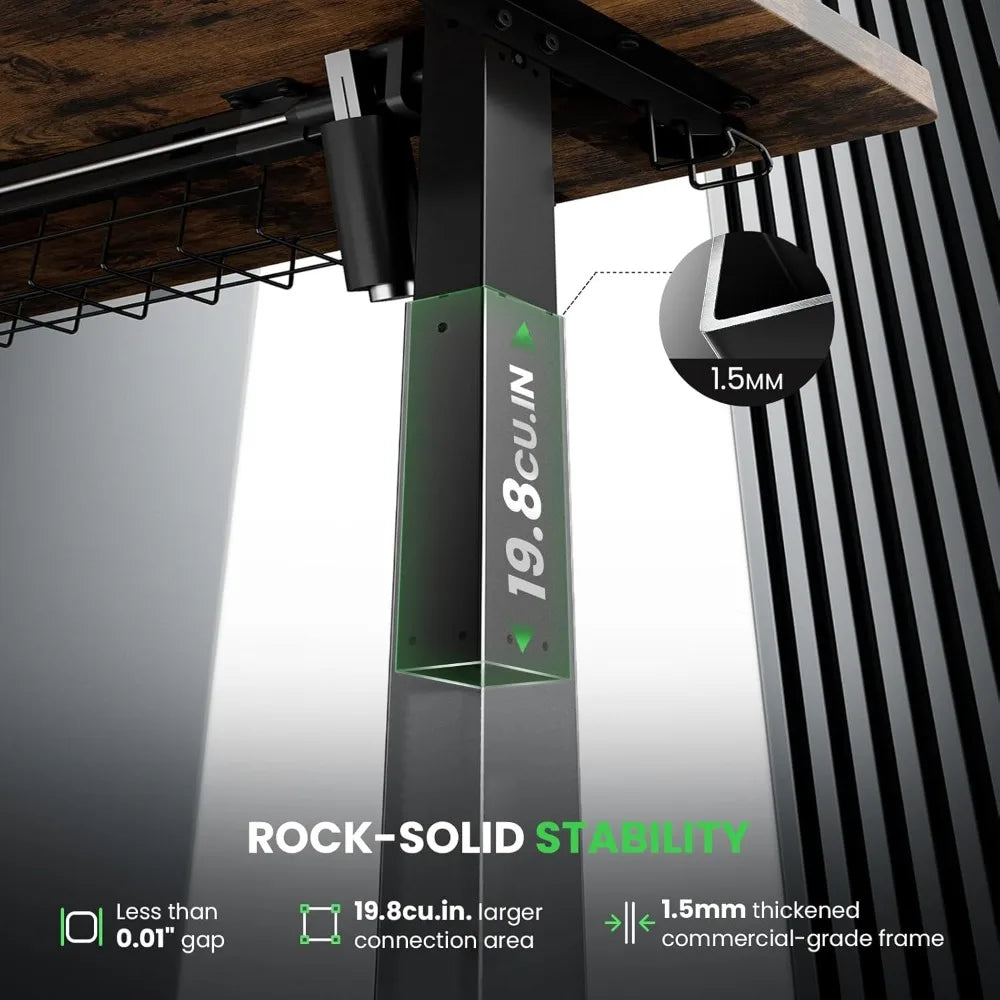 Electric Standing Desk Adjustable 48x24 Inch Sit Stand Desk with Memory Presets