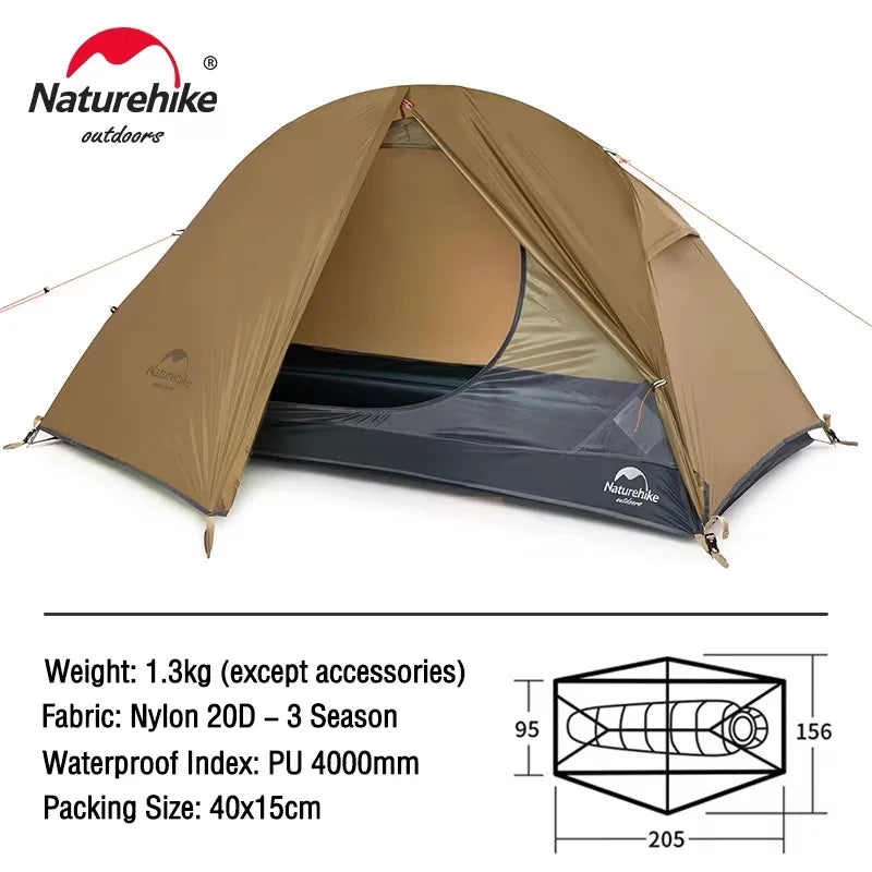 Ultralight 1 Person Backpacking Tent Waterproof Hiking Camping Outdoor