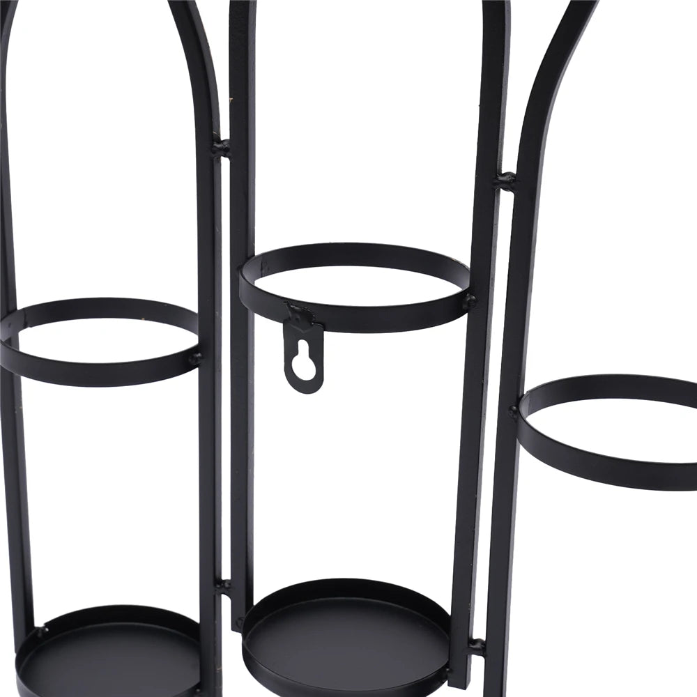 Wall Mounted Wine Bottle Rack Metal Hanging Wine Organizer Home Decor