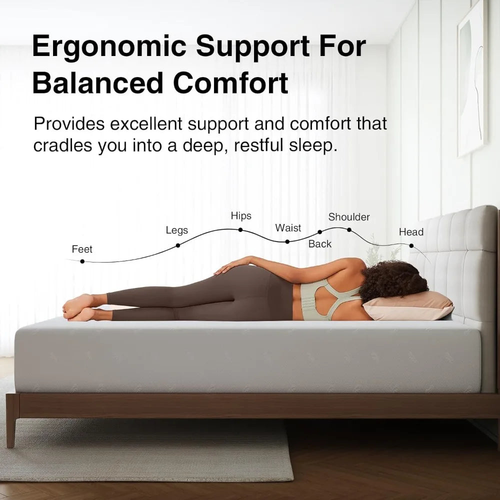 Ljustra Comfort Memory Foam Mattress 10 Inch Twin Full Queen King