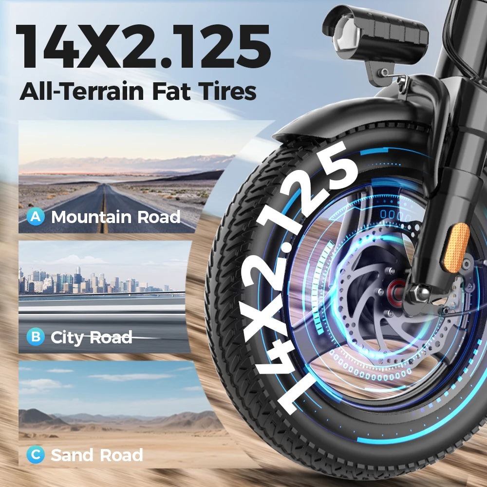 Ljustra TOOFly GS3 Folding Electric Bicycle 250W Motor Commuter Ebike