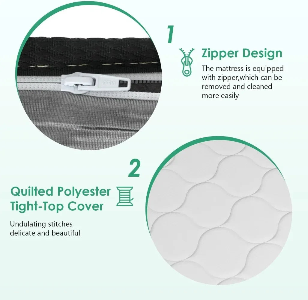 Ljustra 6 Inch Hybrid Mattress Medium Firm Full Size Mattress in Box