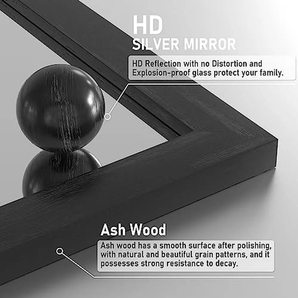 Rustic Farmhouse Wall Mirror Rectangle 22x30 Inch Wood Framed Mirror