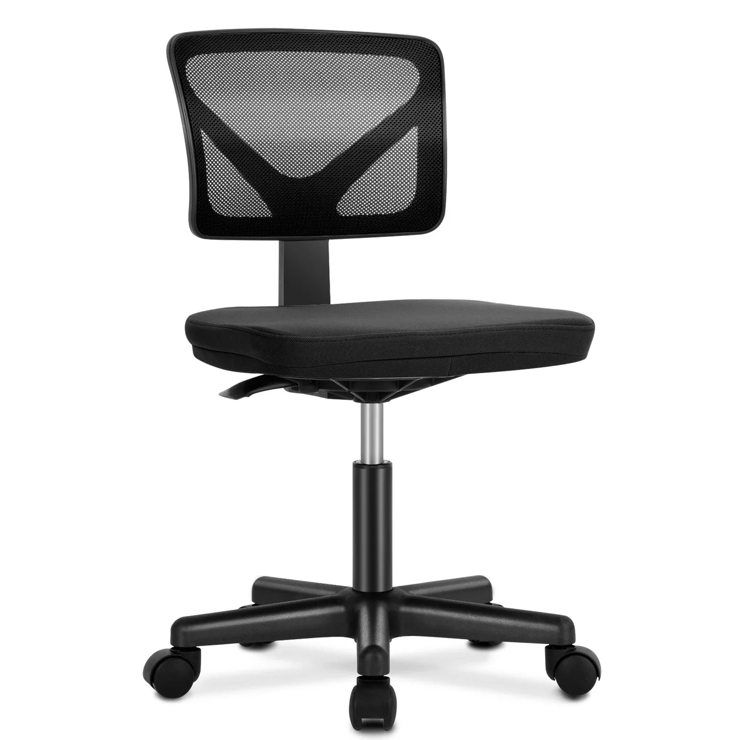 Ljustra Armless Office Chair with Lumbar Support Adjustable Height 360° Swivel