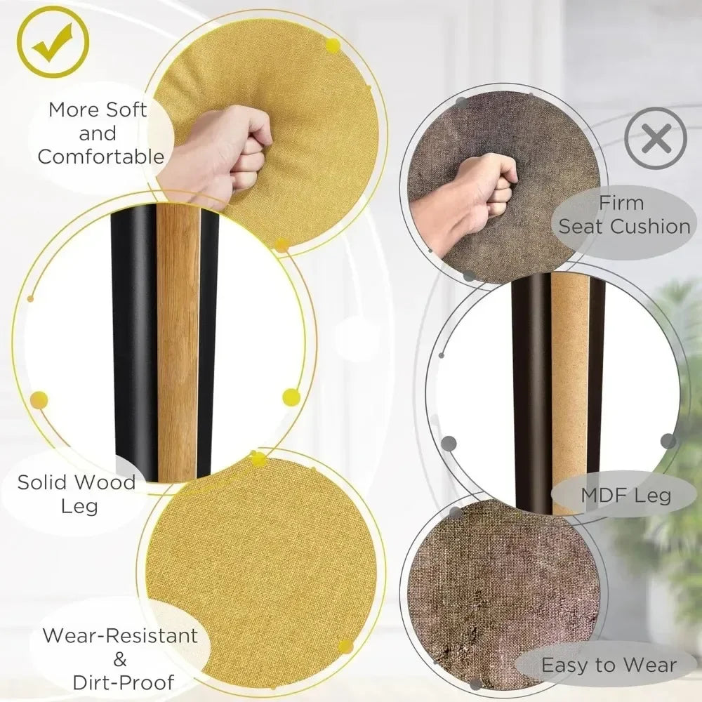 Mid-Century Modern Upholstered Armchair Living Room Chair Button Tufted