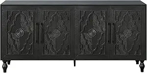 63 Inch Sideboard Cabinet Buffet Storage Adjustable Shelves Vintage Style