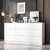 Modern 9 Drawer Dresser Large Wooden Storage Chest for Bedroom Organization