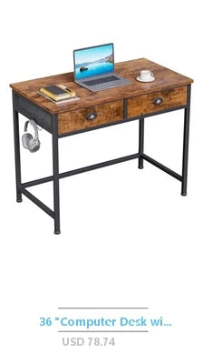 Makeup Vanity Set Writing Desk Trifold Mirror Stool Organizer Wood Retro