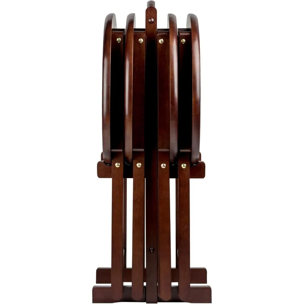 Ljustra Nathan Snack Table Set of 4 Oval Nesting Side Tables Living Room