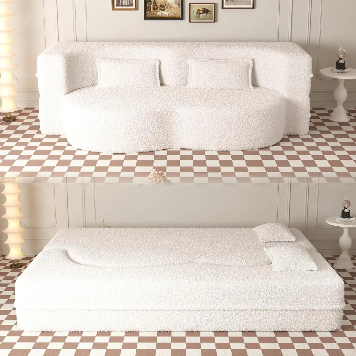 Ljustra Convertible Folding Sofa Bed Memory Foam Sleeper Couch