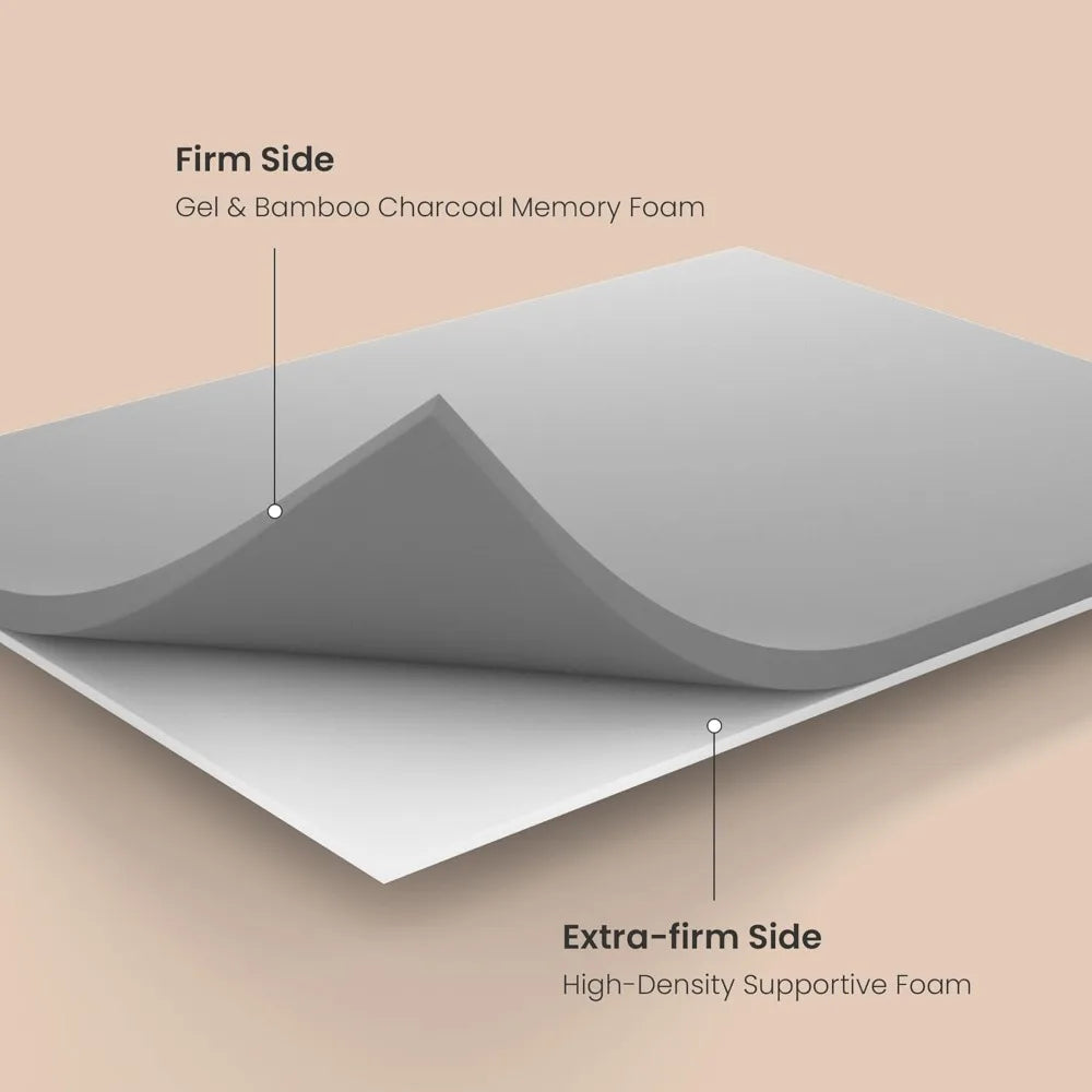 Extra Firm Memory Foam Mattress Topper Queen Size Back Pain Relief