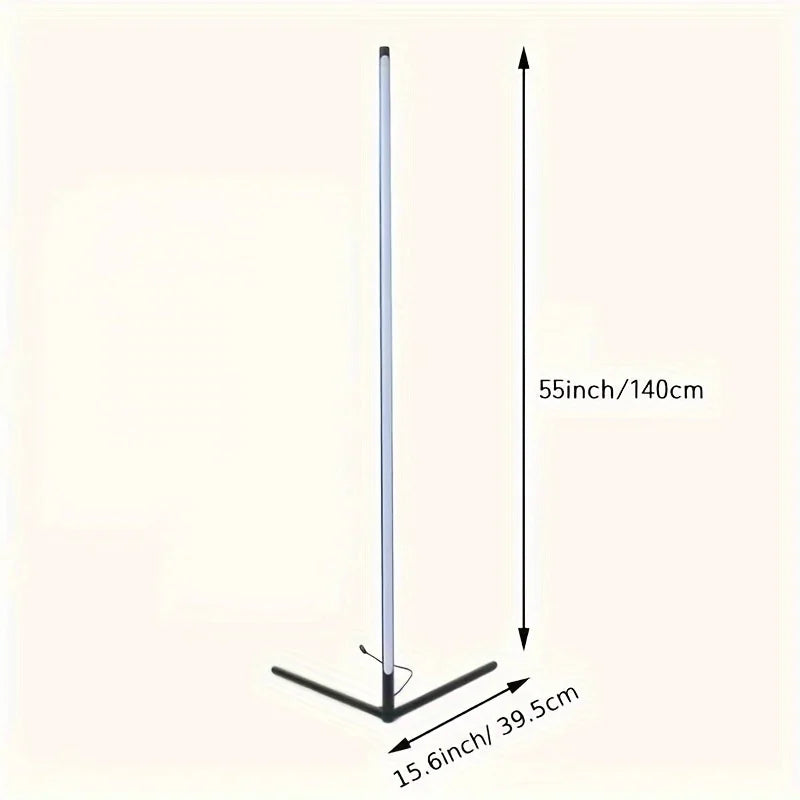 Corner Floor Lamp 60-Inch RGB LED Modern Lamp for Living Room Bedroom
