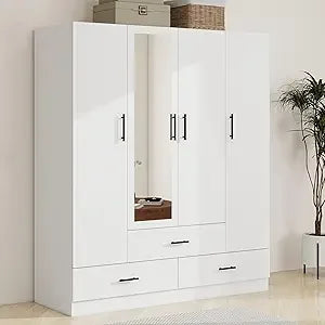 Ljustra Armoires Wardrobe Closet 74" High with 2 Doors and 2 Drawers