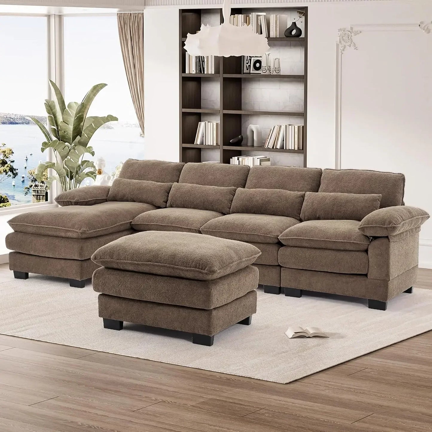 Ljustra U Shape Sectional Sofa Cloud Couch Living Room Comfy Modular Sofa