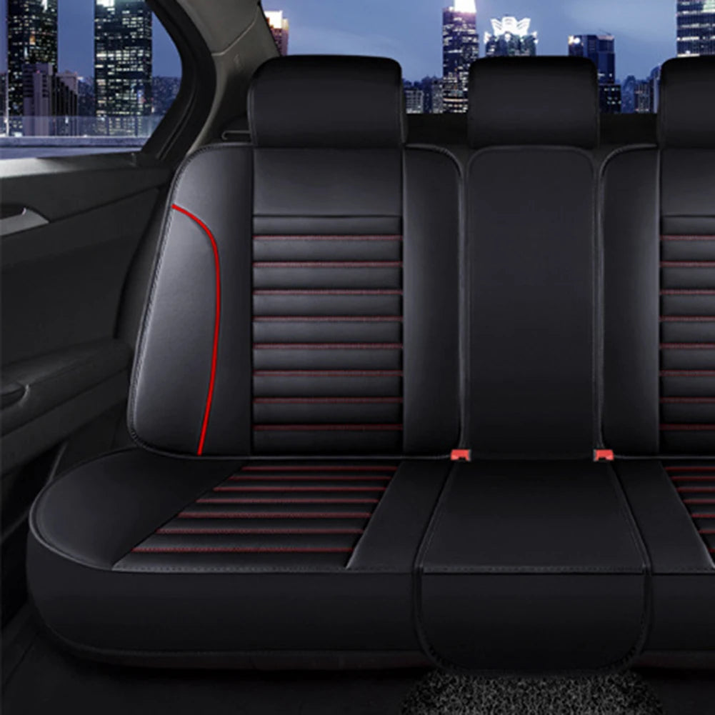 Full Set Universal Car Seat Covers Soft Breathable Leather Protector