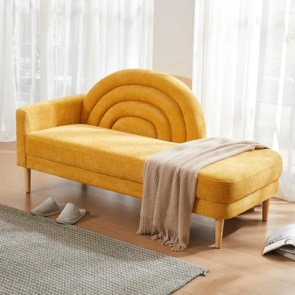 Ljustra 31.5" Chaise Lounge Chair Indoor Sofa Modern Linen Upholstered