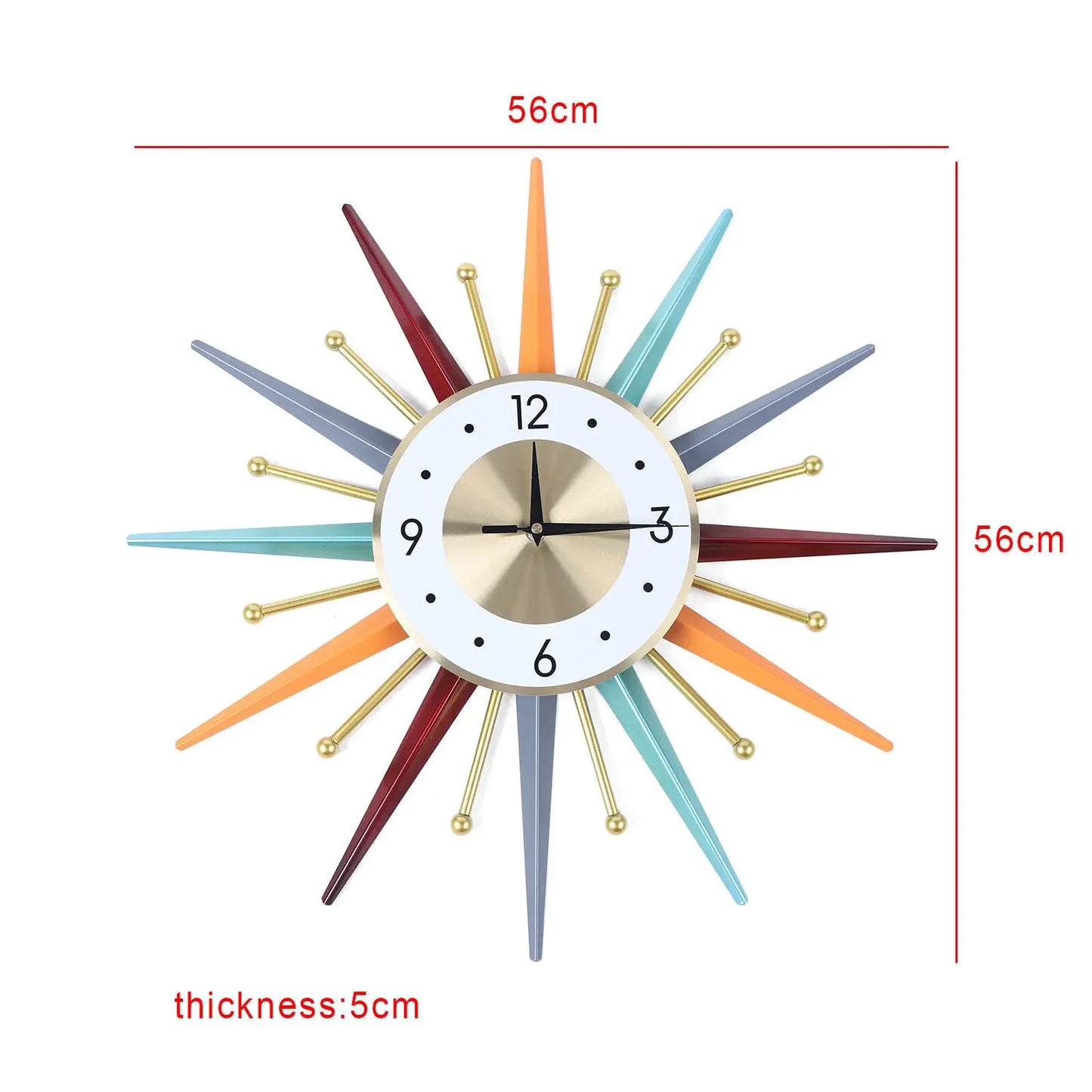 Modern Silent Non-Ticking 22 Inch Wall Clock for Home Office Decor