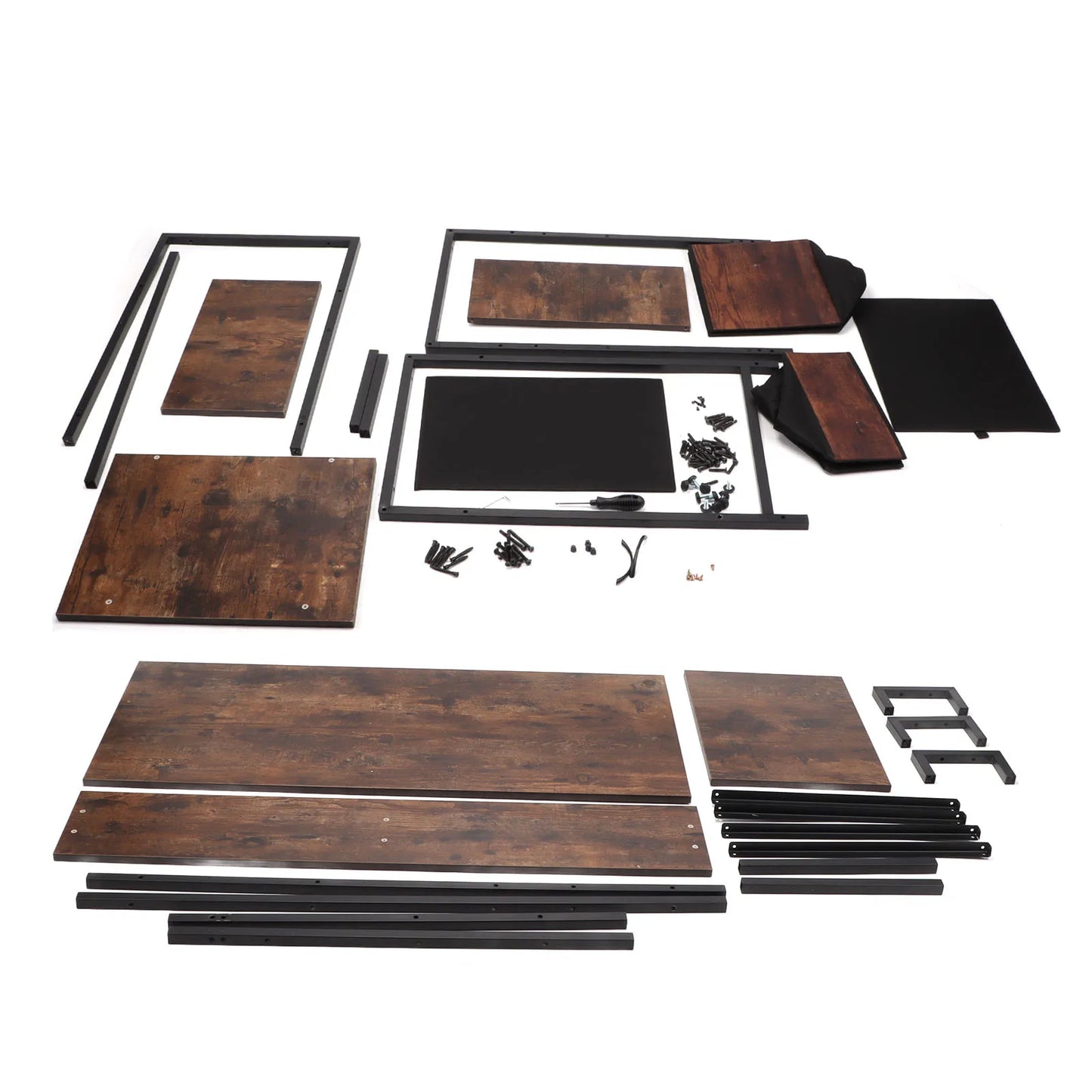 Ljustra Computer Desk with Raised Shelf Sturdy Vintage Home Office Desk