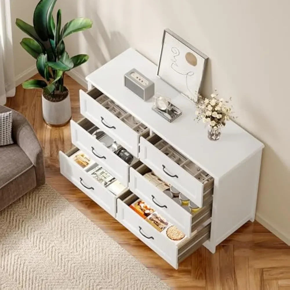 6 Drawer Dresser Bedroom Storage Chest of Drawers for Kids Room