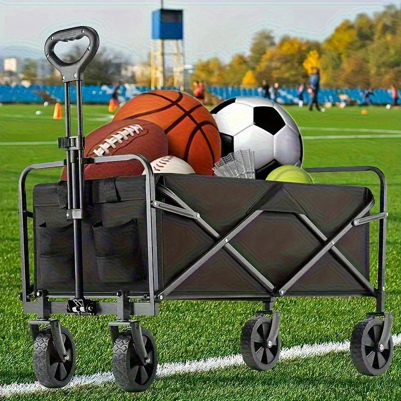 Collapsible Folding Beach Wagon Large Capacity Utility Cart All Terrain