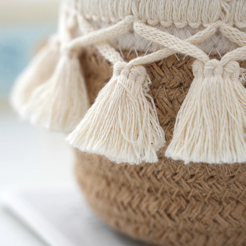 Mini Storage Basket Boho Decor Makeup Brush Holder Organizer