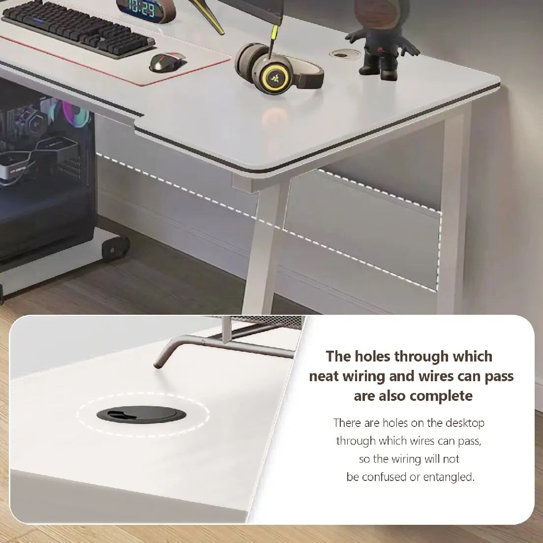 Ljustra Modern Gaming Desk Stylish Writing Table for Home Office