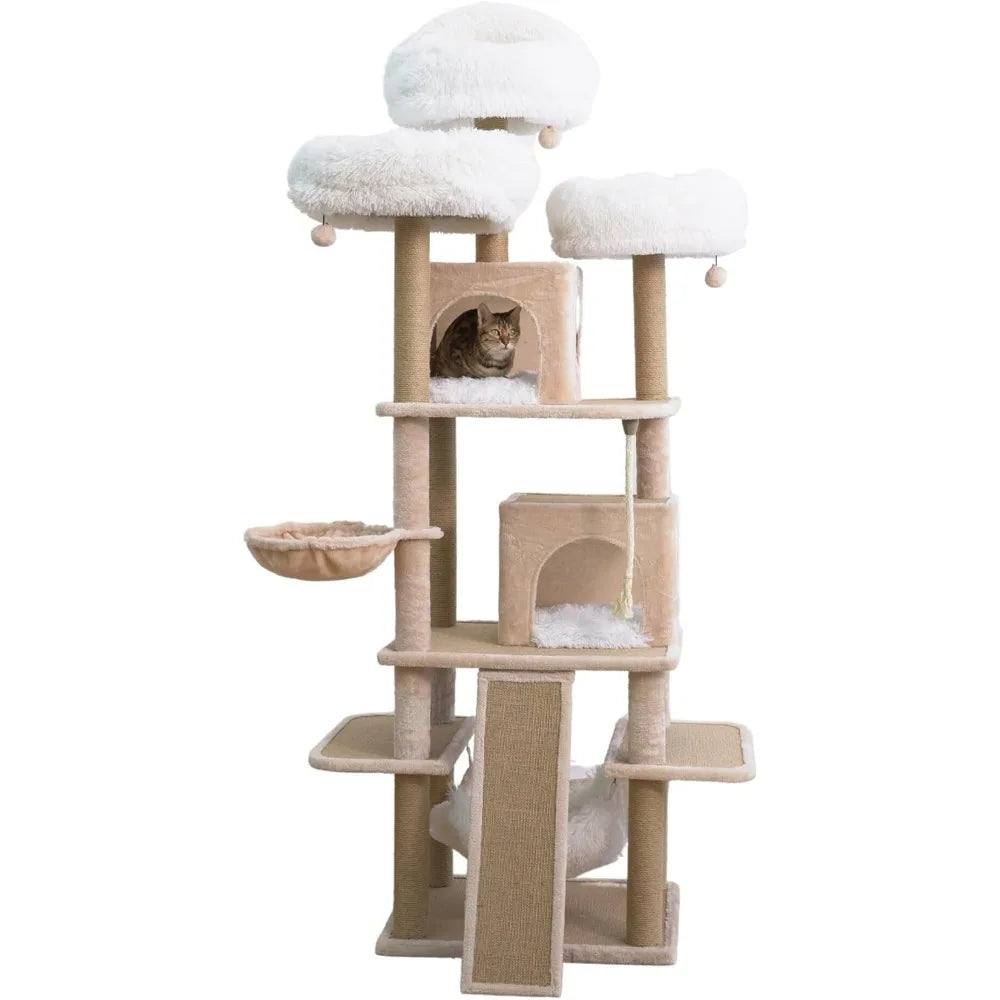 Catry Castle Cat Tree Dynamic Tower Hammock Scratching Post Toy