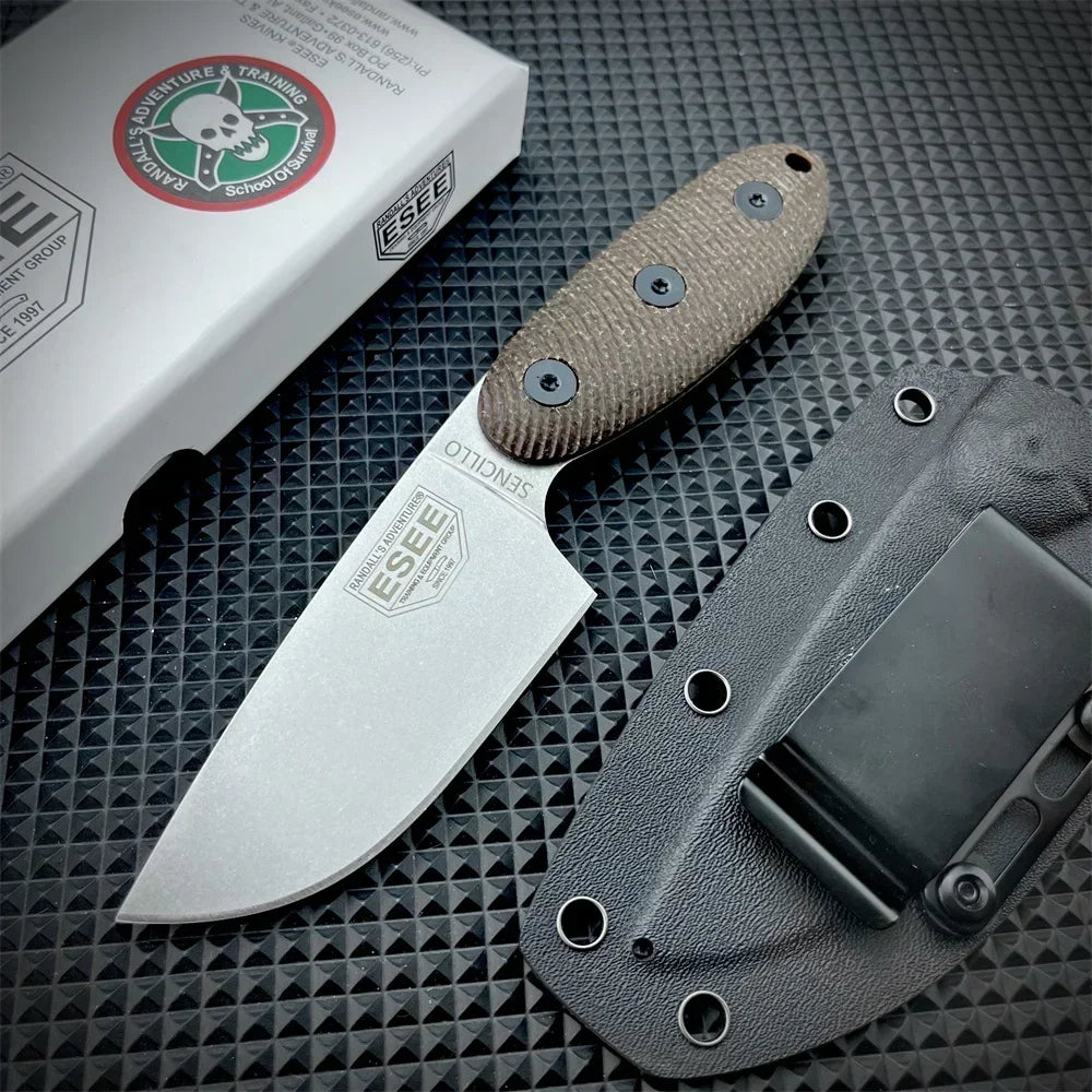 ESEE Sencillo Fixed Blade Knife D2 Steel G10 Handle Tactical Outdoor EDC