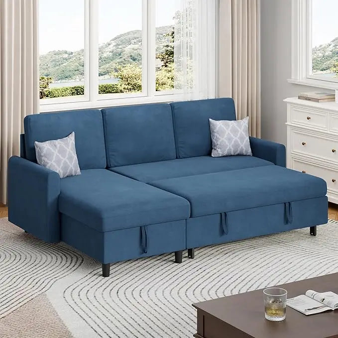 Ljustra Pull Out Couch 2 in 1 Sleeper Sofa Bed with Storage