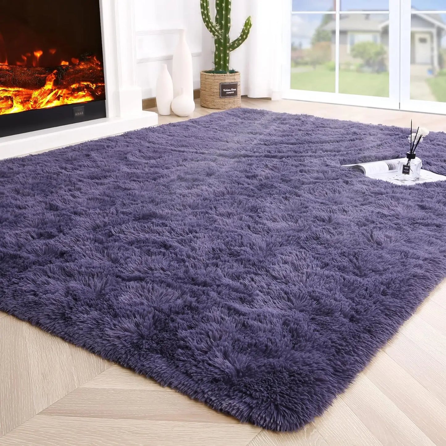 Fluffy Area Rugs for Bedroom Living Room Soft Fuzzy Non Slip Carpet