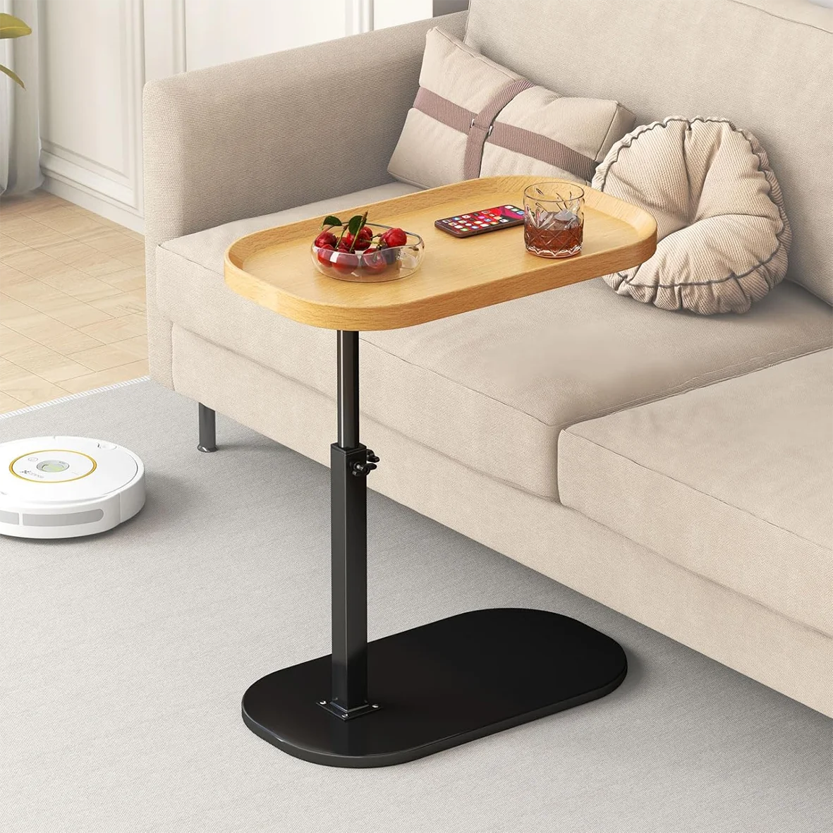 Height Adjustable Rotatable Home Office Desk Easy Clean Side Table