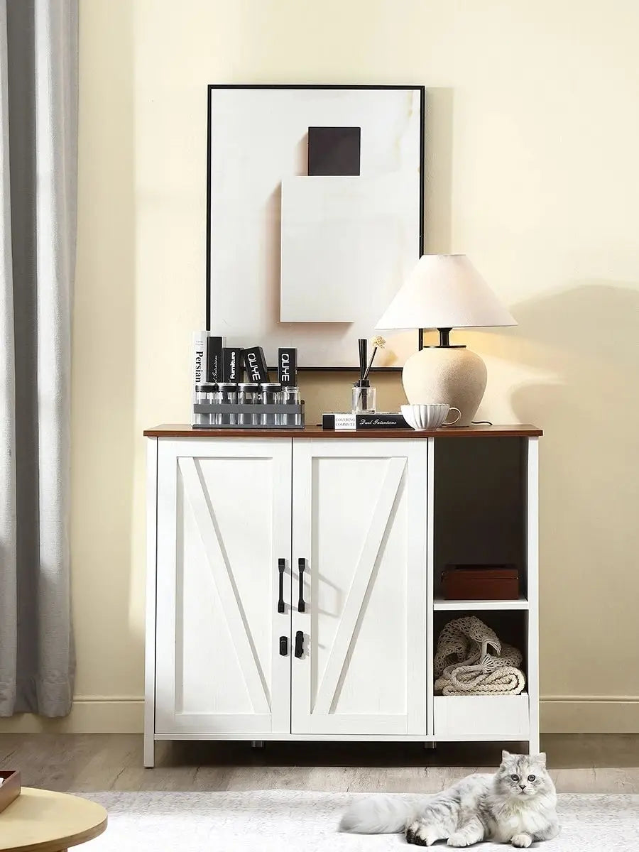 Cat Litter Robot Enclosure Furniture Adjustable Shelf Dog-Proofing