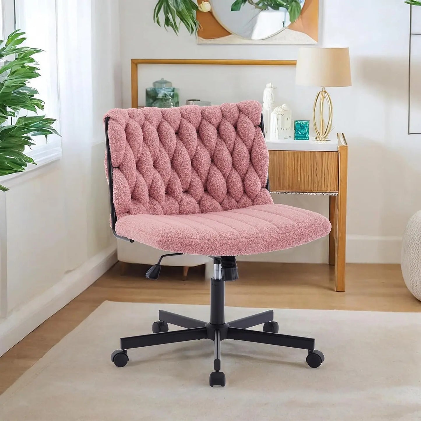 Modern Criss Cross Office Chair Extra Wide Adjustable Height Swivel