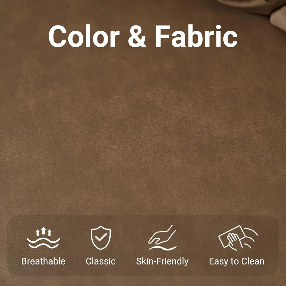 55 Inch Leather Sofa Bed Pull Out Sleeper Loveseat Couch Futon