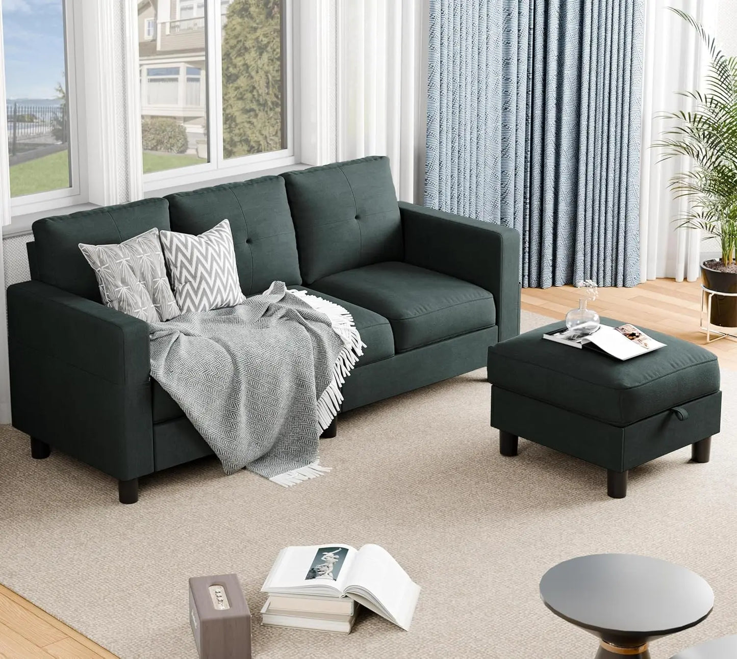 Ljustra Sectional Sofa with Storage L Shaped Couch for Small Spaces