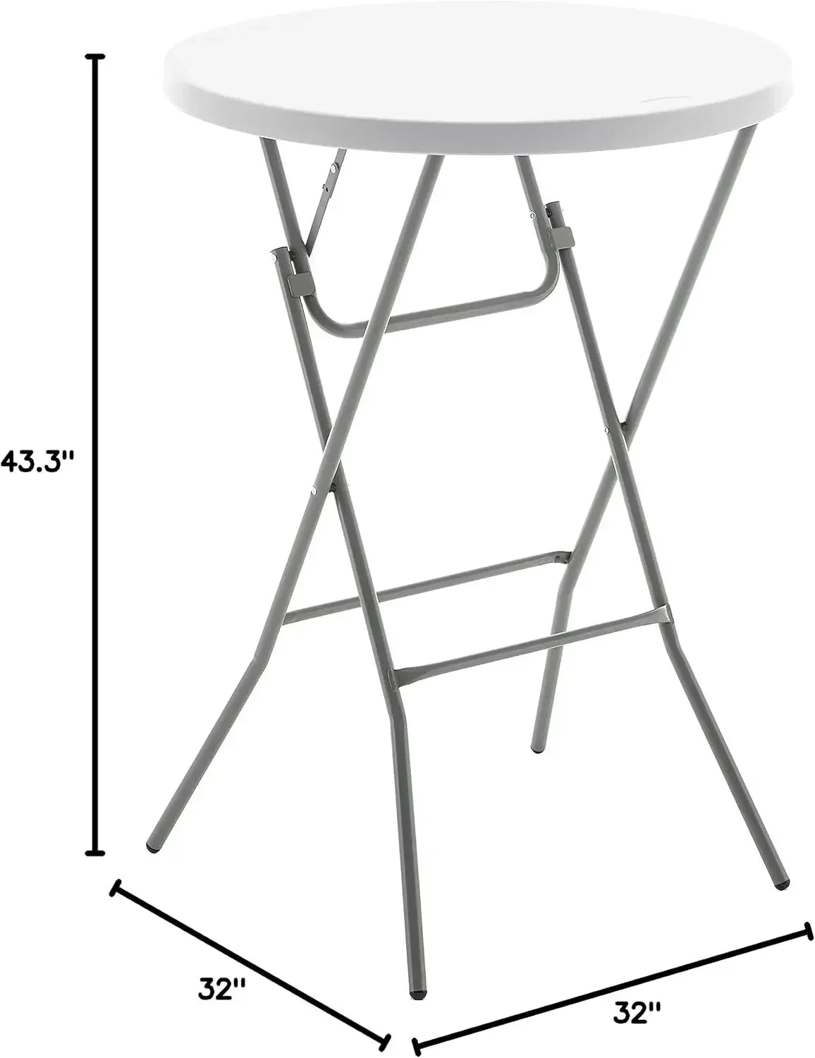 32 Inch Round Bar Height Folding Table for Events Parties Weddings