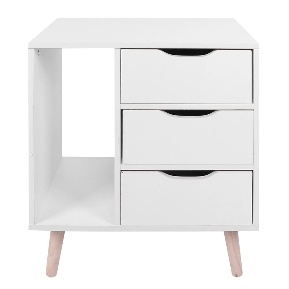 Free Standing Bedroom Bedside Table Night Stand Cabinet Organizer