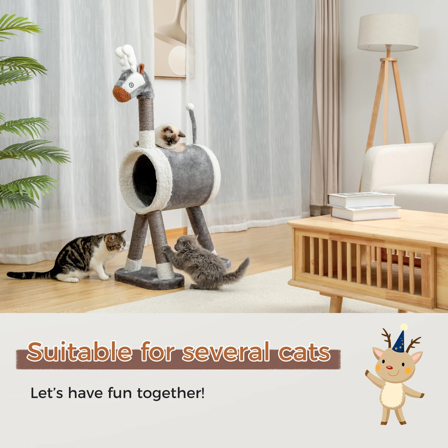 Luxury Cat Climbing Frame Multi-Layer Scratching Post Playground