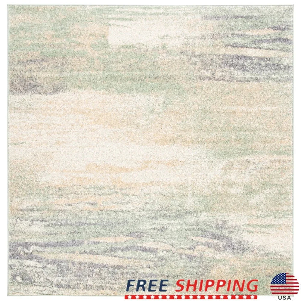 Adirondack Area Rug Square Abstract Design Easy Care Stain Resistant