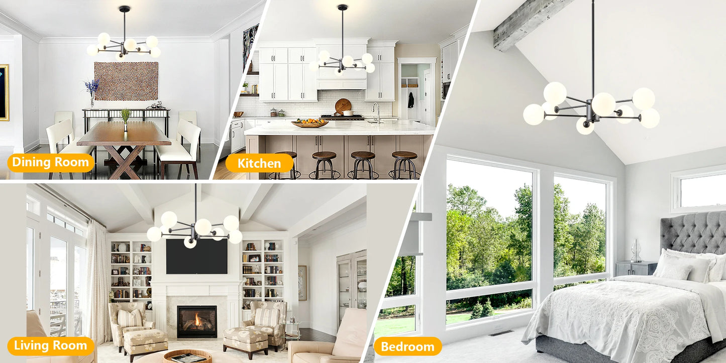 8/12/16 Light Sputnik Chandelier Mid Century Modern Kitchen Lighting