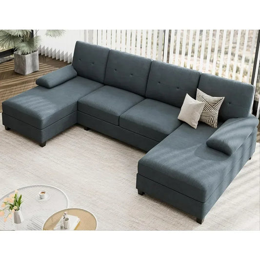 Sectional Sofa U-Shaped Couch for Living Room Furniture Set Clearance