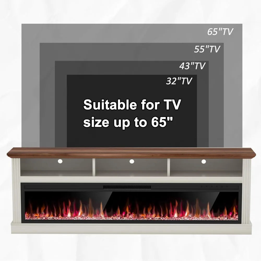 58 Inch Fireplace TV Stand for TVs Up to 65 Electric Fireplace Entertainment Center