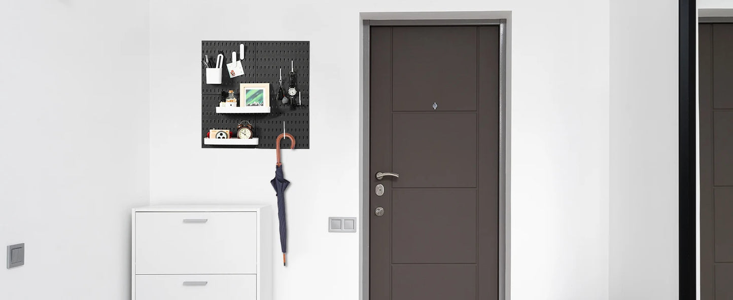 Deli 4pcs 22x22 Wall Organizer Kit with 17 Accessories for Storage