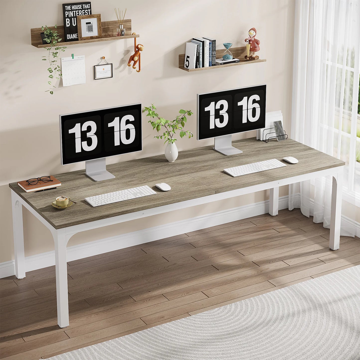 Ljustra 78.7 Inch Extra Long Computer Desk for Home Office Workstation